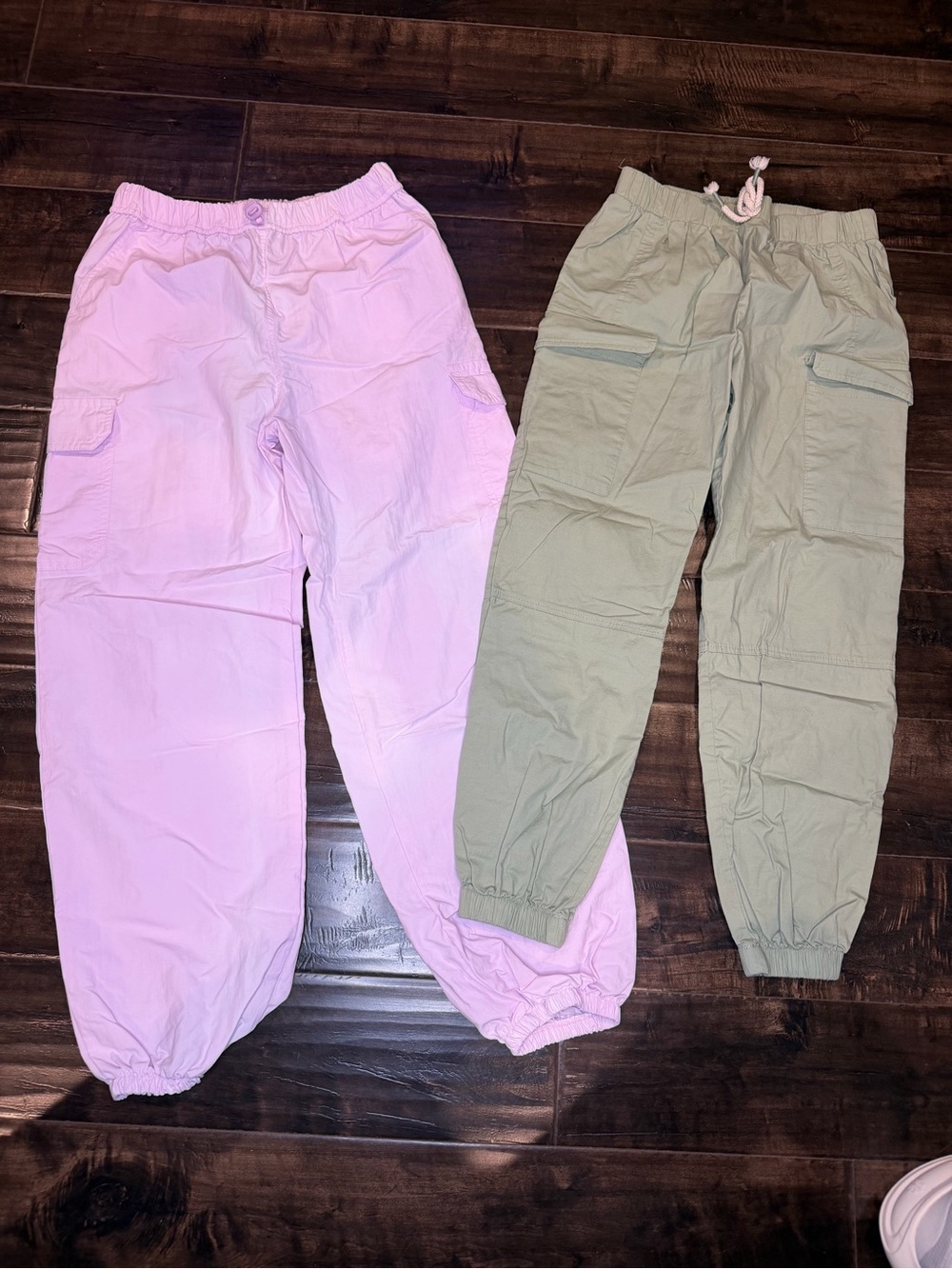 art class Pink and Sage Cargo Jogger Pants for Kids 10/12